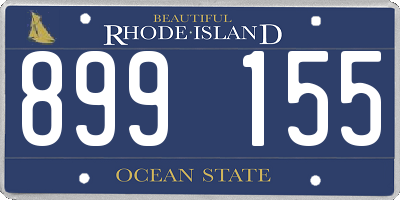 RI license plate 899155