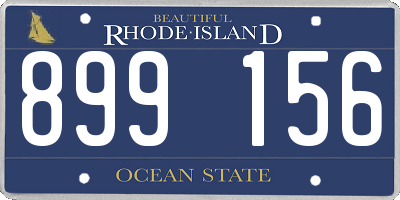 RI license plate 899156