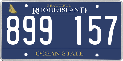 RI license plate 899157