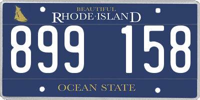 RI license plate 899158