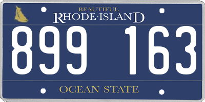 RI license plate 899163