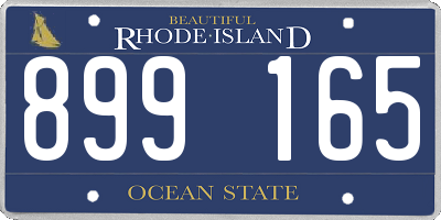 RI license plate 899165