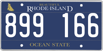 RI license plate 899166