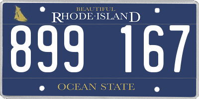 RI license plate 899167