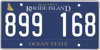 RI license plate 899168