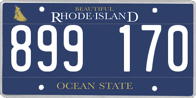 RI license plate 899170