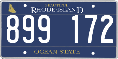 RI license plate 899172