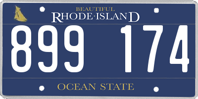RI license plate 899174