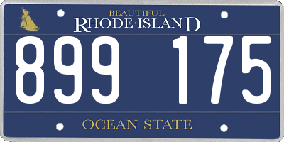 RI license plate 899175