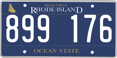 RI license plate 899176
