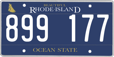 RI license plate 899177