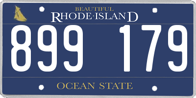RI license plate 899179