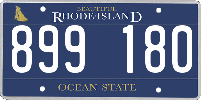 RI license plate 899180