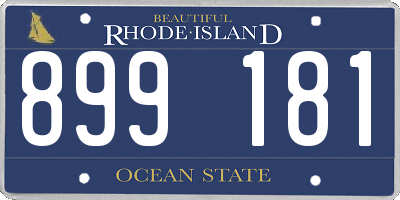 RI license plate 899181