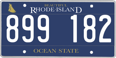 RI license plate 899182