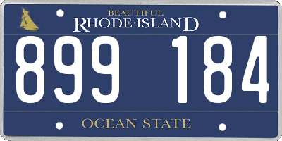 RI license plate 899184