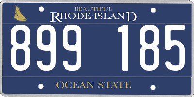 RI license plate 899185