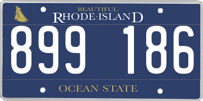 RI license plate 899186