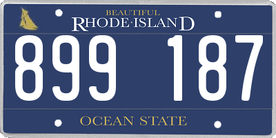 RI license plate 899187