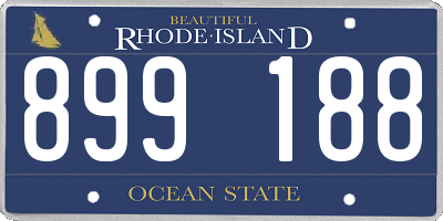 RI license plate 899188