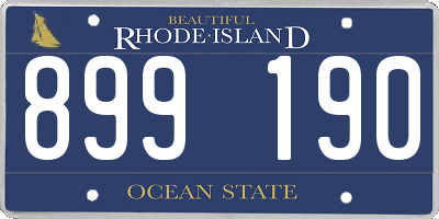 RI license plate 899190