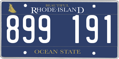 RI license plate 899191