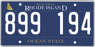 RI license plate 899194