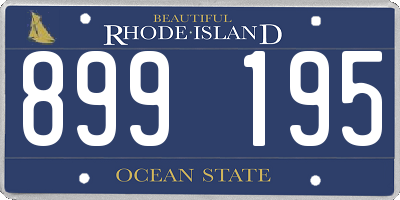RI license plate 899195