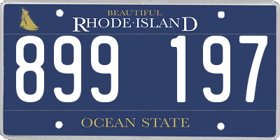 RI license plate 899197