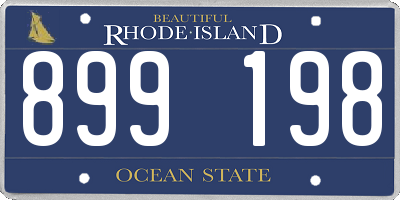 RI license plate 899198