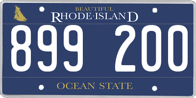 RI license plate 899200