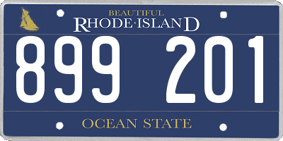 RI license plate 899201