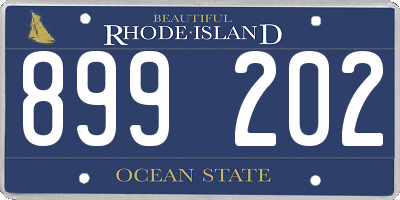 RI license plate 899202