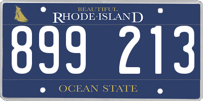 RI license plate 899213