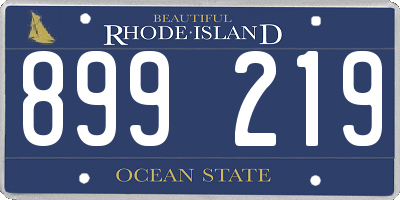 RI license plate 899219