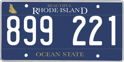 RI license plate 899221