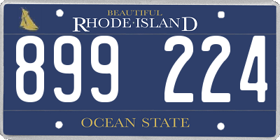 RI license plate 899224