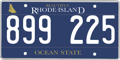 RI license plate 899225