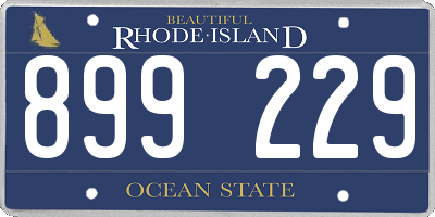 RI license plate 899229