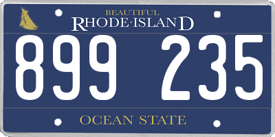 RI license plate 899235