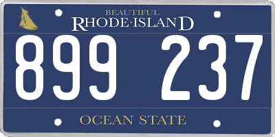 RI license plate 899237