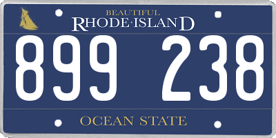 RI license plate 899238