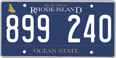 RI license plate 899240