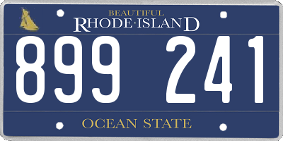 RI license plate 899241