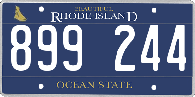 RI license plate 899244