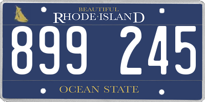 RI license plate 899245