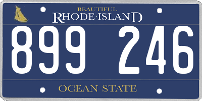 RI license plate 899246