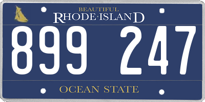 RI license plate 899247