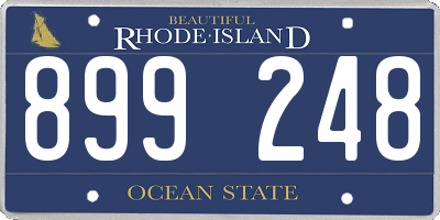 RI license plate 899248