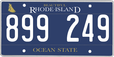 RI license plate 899249